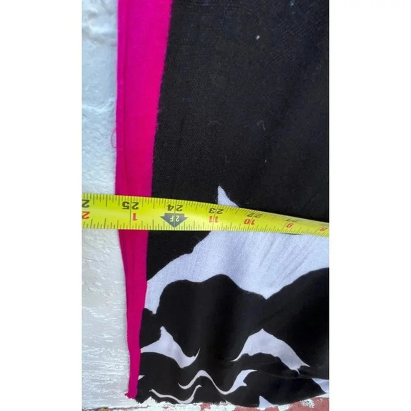 Kate Spade Womens Wool Frayed Edges Wool Scarf Shawl Black White 25x39 - Picture 8 of 8